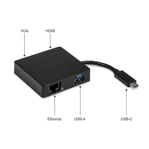 ^USB-C ALT-MODE TRAVEL DOCK STAT BLK — view 3