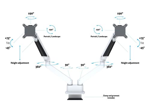 *Non Cancellable/Non Returnable (NCNR)* GAS LIFT ARM DUAL SIDE BY SIDE WH — view 9