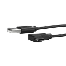 StarTech.com USB to USB C Cable - 1m / 3 ft - Right Angle USB Cable - USB A to USB C Cable - USB 2.0 Cable - USB Type C Cable (USB2AC1MR) - USB cable - USB (M) straight to 24 pin USB-C (M) right-angled - USB 2.0 - 1 m - black