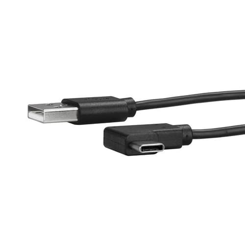 StarTech.com USB to USB C Cable - 1m / 3 ft - Right Angle USB Cable - USB A to USB C Cable - USB 2.0 Cable - USB Type C Cable (USB2AC1MR) - USB cable - USB (M) straight to 24 pin USB-C (M) right-angled - USB 2.0 - 1 m - black