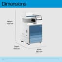HP LaserJet Enterprise MFP 8601dn - Multifunction printer - B/W - laser - 297 x 432 mm (original) - A3/Ledger (media) - up to 70 ppm (copying) - up to 70 ppm (printing) - 2180 sheets - Gigabit LAN, USB 2.0 host, USB 3.0, USB 3.0 host thumbnail 6