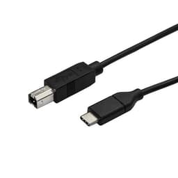 StarTech.com USB C to USB B Printer Cable - 1.6 ft / 0.5m - USB C Printer Cable - USB C to USB B Cable - USB Type C to Type B (USB2CB50CM) - USB cable - 24 pin USB-C (M) to USB Type B (M) - Thunderbolt 3 / USB 2.0 - 50 cm - black