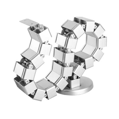StarTech.com Spine Cable Management - Weighted Base Plate - Cord Cover - Cable Organizer - Cord Protector - Cable Raceway (CMVBMOD) - Cable organizer - desk mountable - 1.29 m - silver