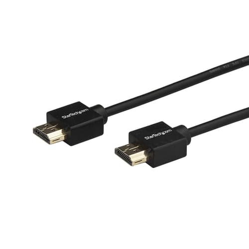 StarTech.com 6.6ft (2m) HDMI 2.0 Cable, 4K Premium Certified High Speed HDMI Cable with Ethernet, 4K 60Hz HDR10, Ultra HD HDMI Cable, Long HDMI Cable/Cord for TV/Monitor/Laptop/PC - HDMI to HDMI Video Cable - M/M - HDMI cable - HDMI male to HDMI male - 2 m - black - for P/N: ST122HD202, ST124HD202, TB32HD24K60, TB3DKM2HDL