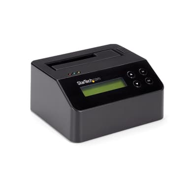 StarTech.com USB 3.0 Hard Drive Eraser Dock for 2.5" & 3.5" SATA SSD HDD + 4Kn Drive - LCD/ RS232 - Secure Erase HDD Wiper Docking Station (SDOCK1EU3P2) - Hard drive eraser - 2.5" / 3.5" - SATA 6Gb/s - black - for P/N: SVA12M5NA