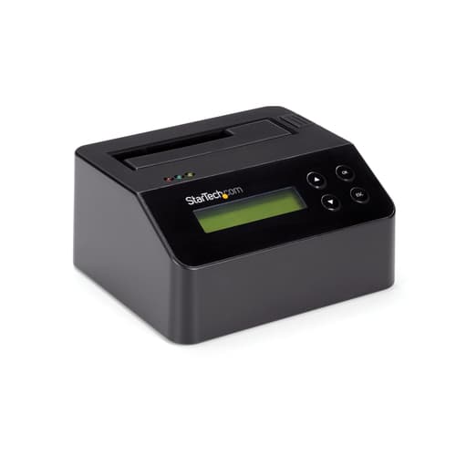 StarTech.com USB 3.0 Hard Drive Eraser Dock for 2.5" & 3.5" SATA SSD HDD + 4Kn Drive - LCD/ RS232 - Secure Erase HDD Wiper Docking Station (SDOCK1EU3P2) - Hard drive eraser - 2.5" / 3.5" - SATA 6Gb/s - black - for P/N: SVA12M5NA