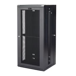 StarTech.com 26U 19" Wall Mount Network Cabinet, 16" Deep Hinged Locking IT Network Switch Depth Enclosure, Assembled Vented Computer Equipment Data Rack with Shelf & Flexible Side Panels - 26U Vented Cabinet (RK2620WALHM) - Rack enclosure cabinet - wall mountable - black - 26U