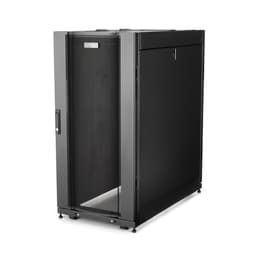 StarTech.com 25U Server Rack Cabinet, 4 Post Adjustable Depth 7" to 35" Locking Vented Mobile/Rolling Network/Data/IT Equipment Enclosure w/ Casters/Hook & Loop Dell PowerEdge, HP ProLiant - 25U Rack Cabinet (RK2537BKM) - Rack cabinet - black - 25U - 37"