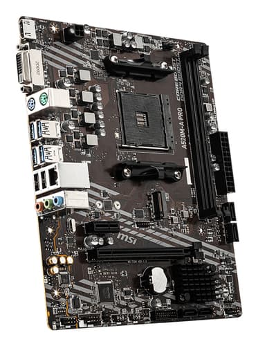 MSI A520M-A PRO, AMD, Socket AM4, AMD Ryzen 3000 Series, DDR4-SDRAM, 64 GB, DIMM — view 5