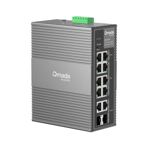 TP-Link Omada IES210GPP V1.6 - Switch - industrial - Managed - 6 x 10/100/1000 (PoE+) + 2 x 10/100/1000 (PoE++) + 2 x combo 100/1000 SFP/RJ-45 - DIN rail mountable, wall-mountable - PoE++ (240 W)