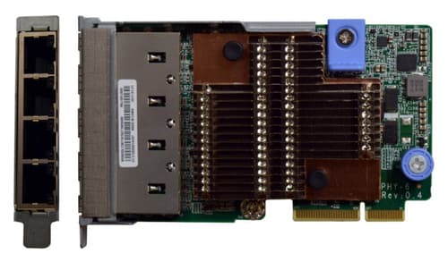 Lenovo ThinkSystem - Network adapter - LAN-on-motherboard (LOM) - Gigabit Ethernet x 4 - for ThinkAgile VX Certified Node 7Y94, 7Z12, ThinkAgile VX7820 Appliance — view 1