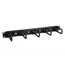 StarTech.com 1U 19" Cable Management Organizer, D Ring Hook Network/Server Rack Cord Manager, Data Center Horizontal Wire Panel with Passthrough Holes with Mounting Hardware, EIA/ECA-310-E - 1U Ring Hook Organizer (CABLMANAGERH) - Rack cable management kit - 1U - 19"