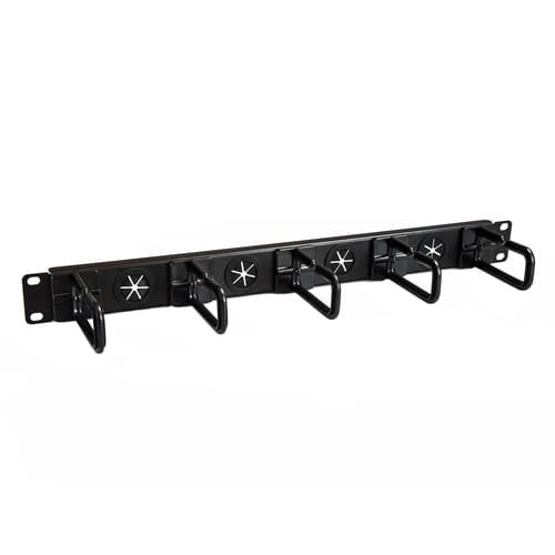 StarTech.com 1U 19" Cable Management Organizer, D Ring Hook Network/Server Rack Cord Manager, Data Center Horizontal Wire Panel with Passthrough Holes with Mounting Hardware, EIA/ECA-310-E - 1U Ring Hook Organizer (CABLMANAGERH) - Rack cable management kit - 1U - 19