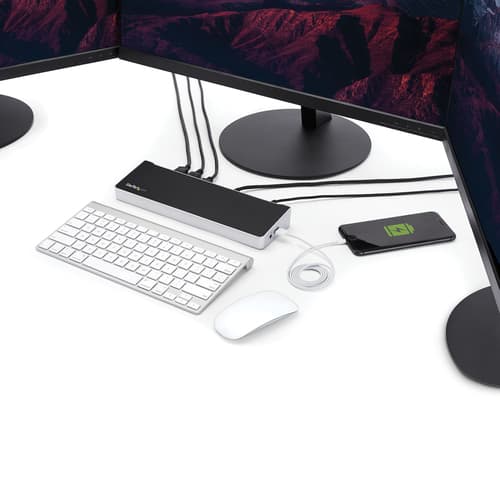 StarTech.com 4K USB-C Dock - Triple Monitor - Mac & Windows - 60W USB PD (DK30CH2DPPDU) - Docking station - USB-C - HDMI, 2 x DP - 1GbE - 60 Watt — view 6