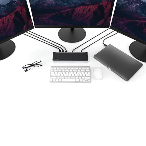 StarTech.com 4K USB-C Dock - Triple Monitor - Mac & Windows - 60W USB PD (DK30CH2DPPDU) - Docking station - USB-C - HDMI, 2 x DP - 1GbE - 60 Watt — view 5