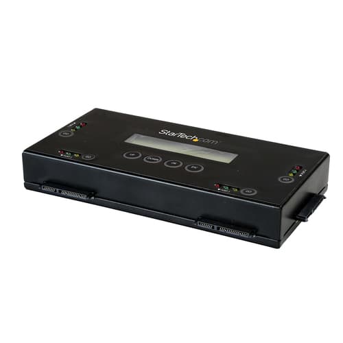 StarTech.com 4 Bay SSD/HDD Hard Drive Eraser, 2.5" & 3.5" SATA, Hostless Standalone Secure Erase External Disk Sanitizer, 9 Erase Modes, RS232 Printer Port, NIST/DOD & TAA Compliant - Built-in LCD Display (SATERASER4) - Hard drive eraser - 2.5" / 3.5" - SATA 6Gb/s - AC 100-240 V - black