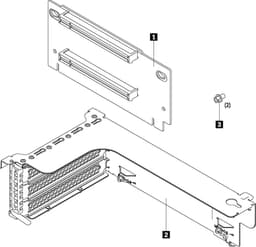 2U X16/X8 PCIE FH RISER 1