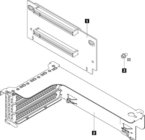 2U X16/X8 PCIE FH RISER 1