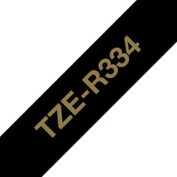 Brother TZe-R334 - Satin - gold on black - Roll (1.2 cm x 4 m) 1 cassette(s) ribbon tape - for P-Touch PT-E310BTVP