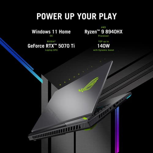 16.0 WUXGA ANTI-GLARE NON-TOUCH,300NITS/B,SRGB 100%(165HZ) / RTX 5070 Ti� / AMD AMD R9-7940HX /16G / 1TB / 4 zone RGB KB / Win11 / Eclipse Grey — view 12