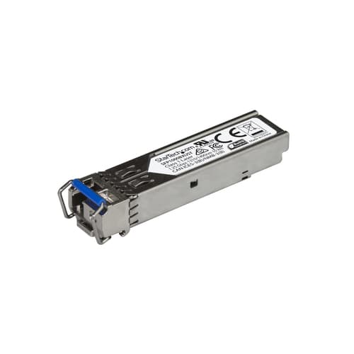 StarTech.com MSA Uncoded SFP Module, 1000BASE-BX, 1 Gigabit Ethernet Bi-Directional (BiDi) Fiber Single Strand SFP Transceiver (SMF), LC 10km , Mini GBIC Transceiver SFP Module, Upstream - Lifetime Warranty (SFP1000BXUST) - SFP (mini-GBIC) transceiver module - 1GbE - 1000Base-BX - LC single-mode - up to 10 km - 1310 (TX) / 1490 (RX) nm