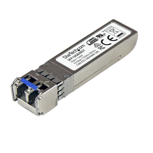 StarTech.com MSA Uncoded Compatible SFP+ Module, 10GBASE-ZR, 10GbE Single Mode (SMF) Fiber Optic Transceiver, 10GE Gigabit Ethernet SFP+, LC Connector, 80km, 1550nm, DDM, Mini GBIC Module - Lifetime Warranty (SFP10GBZRST) - SFP+ transceiver module - 10GbE - 10GBase-ZR - LC single-mode - up to 80 km - 1550 nm