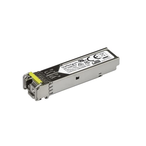 StarTech.com MSA Uncoded SFP Module, 100BASE-BX, 100Mb Ethernet Bi-Directional (BiDi) Fiber Single Strand SFP Transceiver (SMF), LC 10km , Mini GBIC Transceiver SFP Module, Downstream - Lifetime Warranty (SFP100BBXDST) - SFP (mini-GBIC) transceiver module - 100Mb LAN - 100Base-BX - LC single-mode - up to 10 km - 1550 (TX) / 1310 (RX) nm