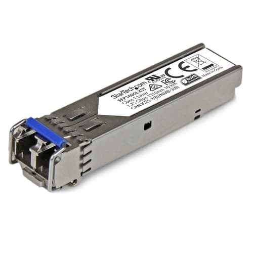 StarTech.com MSA Uncoded Compatible SFP Module, 1000BASE-LX, 1GbE Single Mode (SMF) Fiber Optic Transceiver, 1GE Gigabit Ethernet SFP, LC Connector, 10km, 1310nm, DDM, Mini GBIC Module - Lifetime Warranty (SFP1000LXST) - SFP (mini-GBIC) transceiver module - 1GbE - 1000Base-LX - LC single-mode - up to 10 km - 1310 nm - for P/N: US1GA30SFP, US1GC30SFP