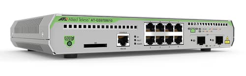 Allied Telesis CentreCOM AT-GS970M/10PS - Switch - L3 - Managed - 8 x 10/100/1000 (PoE+) + 2 x SFP (mini-GBIC) (uplink) - desktop - PoE+