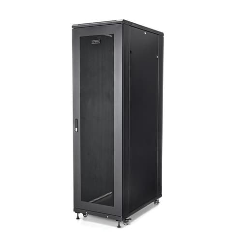 StarTech.com 42U Server Rack Cabinet - 4-Post Adjustable Depth (5.9" to 36.4") IT Network Equipment Rack Enclosure with Casters - 2000lbs (RK4236BKB) - Rack cabinet - floor-standing - black - 42U - 19"