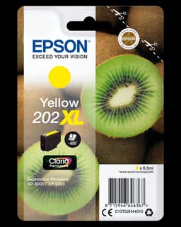 Epson Ink Cartridges, Claria" Premium Ink, 202XL, Kiwi, Singlepack, 1 x 8.5ml Yellow, High, XL