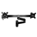 StarTech.com Wall Mount Dual Monitor Arm, Articulating Ergonomic VESA Wall Mount for 2x 24" Displays, Synchronized Adjustable Crossbar, Tilt/Swivel/Rotate, Double Screen Mount Bracket