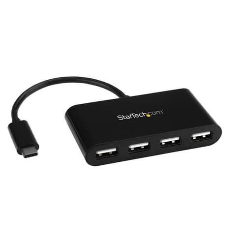 StarTech.com 4-Port USB-C Hub - USB-C to 4x USB-A Hub Adapter - Mini USB 2.0 Hub - Bus-powered USB Type-C Port Expander (ST4200MINIC) - Hub - 4 x USB 2.0 - desktop
