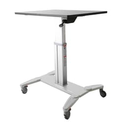 StarTech.com Mobile Standing Desk, Portable Sit Stand Ergonomic Height Adjustable Cart on Wheels, Rolling Computer/Laptop Workstation Table w/ Locking One-Touch Lift for Teachers/Student - Mobile Computer Table (STSCART) - Stand - for notebook / keyboard / mouse - black & silver - for P/N: ARMTBLTDT, ARMTBLTIW, ARMTBLTUGN