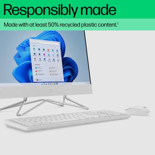 HP 225 - Keyboard and mouse set - 100% - full size - USB - UK - cashmere white — view 5