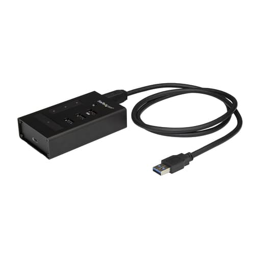 StarTech.com 4 Port USB 3.0 Hub, USB Type-A to 1x USB-C & 3x USB-A, Commercial Metal USB Hub, SuperSpeed 5Gbps USB 3.1/3.2 Gen 1, Self Powered, BC 1.2 Fast Charge/Sync, Mountable/Rugged - Windows/macOS/Linux (HB30A3A1CST) - Hub - 3 x SuperSpeed USB 3.0 + 1 x USB-C - desktop - for P/N: SVA12M2NEUA, SVA12M5NA