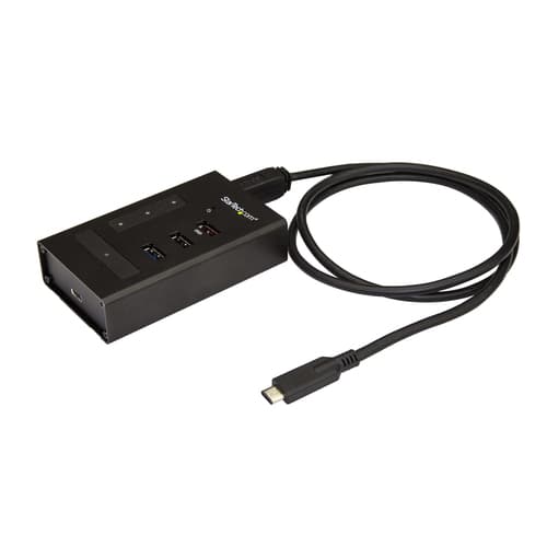 StarTech.com 4 Port USB C Hub - USB Type-C to 1x USB-C/3x USB-A - Commercial Metal USB 3.0 Hub - SuperSpeed 5Gbps USB 3.1/3.2 Gen 1 - Self Powered - BC1.2 Fast Charge - Mountable/Rugged (HB30C3A1CST) - Hub - 3 x SuperSpeed USB 3.0 + 1 x USB-C - desktop - for P/N: SVA12M2NEUA, SVA12M5NA