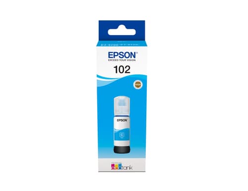 Epson Ink Cartridges, 102, 102 4 colour ink bottles, Ink Bottle, 1 x 70.0 ml Cyan