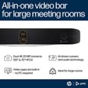 Poly Studio X72 - Without power cord - video conferencing kit (video bar, Poly TC10 touch controller) - Zoom Certified, Certified for Microsoft Teams - black - TAA Compliant thumbnail 2