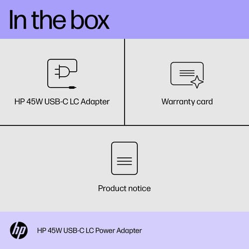 HP USB-C LC - Power adapter - AC - 45 Watt - United Kingdom - for P/N: L19361-002, L19367-002, L19373-002 — view 3