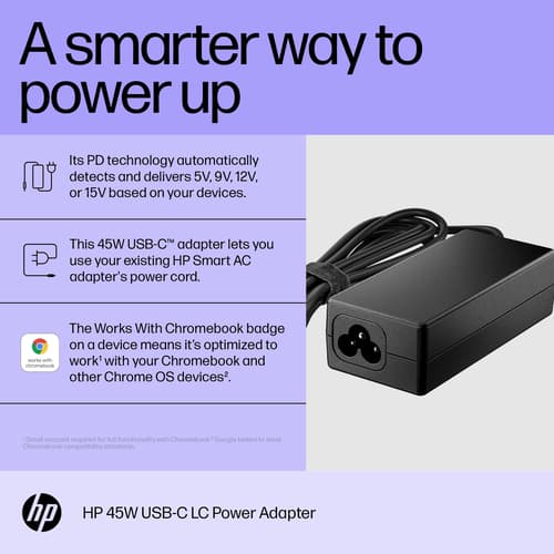 HP USB-C LC - Power adapter - AC - 45 Watt - United Kingdom - for P/N: L19361-002, L19367-002, L19373-002 — view 5