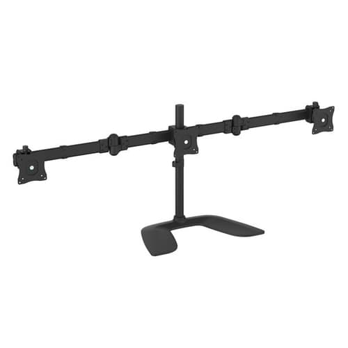 StarTech.com Triple Monitor Stand for VESA Mount Monitors up to 27" - Steel (ARMBARTRIO2) - Stand (end caps, pole, base plate, crossbar, washers, screws, collar, 2 monitor arms, VESA mount bracket, 2 thumbscrews) - adjustable arm - for 3 monitors - plastic, aluminium, steel - black - screen size: 13"-27" - stand mountable - for P/N: DK30CH2DPPD, USB3DOCKH2DP