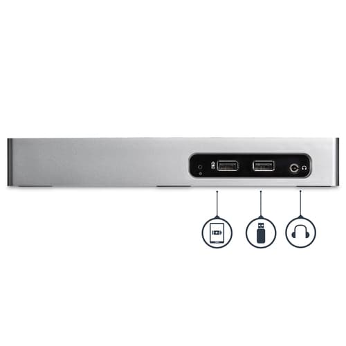 StarTech.com USB 3.0 Docking Station, Dual Monitor Laptop Docking Station with HDMI & DVI/VGA Video, 6-port USB 3.1 Gen 1 5Gbps Hub, GbE, Audio, Universal USB Type-A Dock, Windows & Mac - Dual Display Dock (DK30ADD) - Docking station - USB - DVI, HDMI - 1GbE - for P/N: DK30A2DH, SVA20N2NEUA — view 5