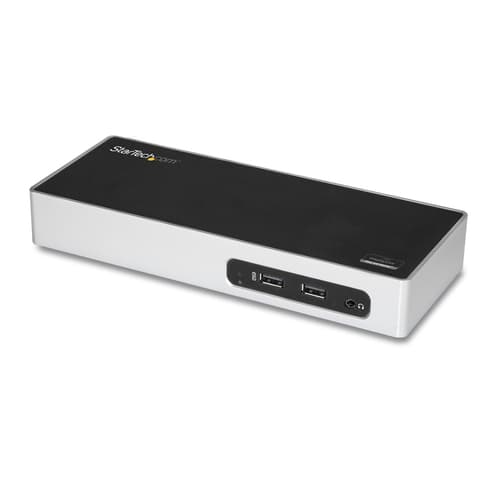 StarTech.com USB 3.0 Docking Station, Dual Monitor Laptop Docking Station with HDMI & DVI/VGA Video, 6-port USB 3.1 Gen 1 5Gbps Hub, GbE, Audio, Universal USB Type-A Dock, Windows & Mac - Dual Display Dock (DK30ADD) - Docking station - USB - DVI, HDMI - 1GbE - for P/N: DK30A2DH, SVA20N2NEUA