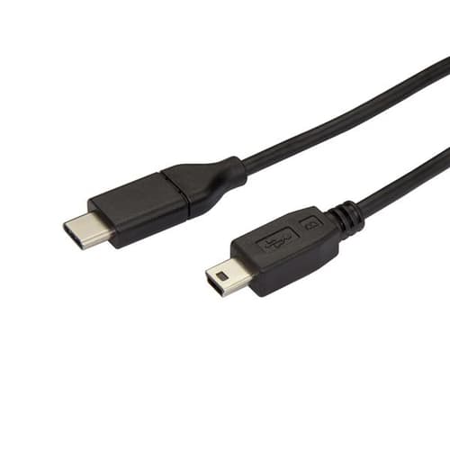 StarTech.com USB C to Mini USB Cable - 6 ft / 2m - M/M - USB 2.0 - Mini USB Cord - USB C to Mini B Cable - USB Type C to Mini USB (USB2CMB2M) - USB cable - 24 pin USB-C (M) to mini-USB Type B (M) - Thunderbolt 3 / USB 2.0 - 2 m - black