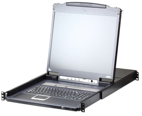 ATEN Slideaway CL5708IN - KVM console with KVM switch - 8 ports - PS/2, USB - 19" - rack-mountable - 1280 x 1024 @ 75 Hz - 250 cd/m� - 1000:1 - 5 ms - VGA - 1U