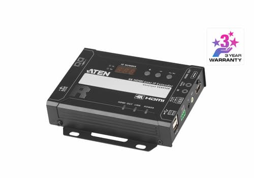 ATEN VE8950R 4K HDMI over IP Receiver - Video/audio extender - receiver - up to 100 m - for VanCryst VM1600A, VM3200