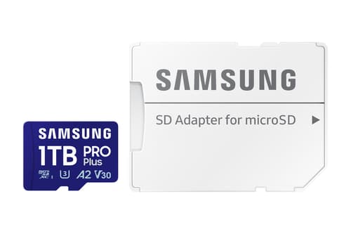 Samsung PRO Plus MB-MD1T0SA - Flash memory card (microSDXC to SD adapter included) - 1 TB - A2 / Video Class V30 / UHS-I U3 - microSDXC UHS-I — view 6