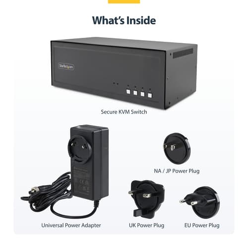 StarTech.com - KVM / audio / USB switch - 4 x KVM / audio / USB - 1 local user - desktop — view 10
