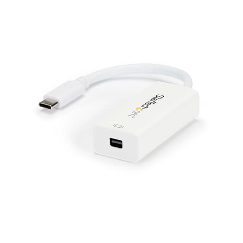 StarTech.com USB-C to Mini DisplayPort Adapter - 4K 60Hz - White - USB 3.1 Type-C to Mini DP Adapter (CDP2MDP) - Adapter - 24 pin USB-C (M) to Mini DisplayPort (F) - USB 3.1 / Thunderbolt 3 / DisplayPort 1.2 - 18 cm - passive, 4K60Hz (3840 x 2160) support - white